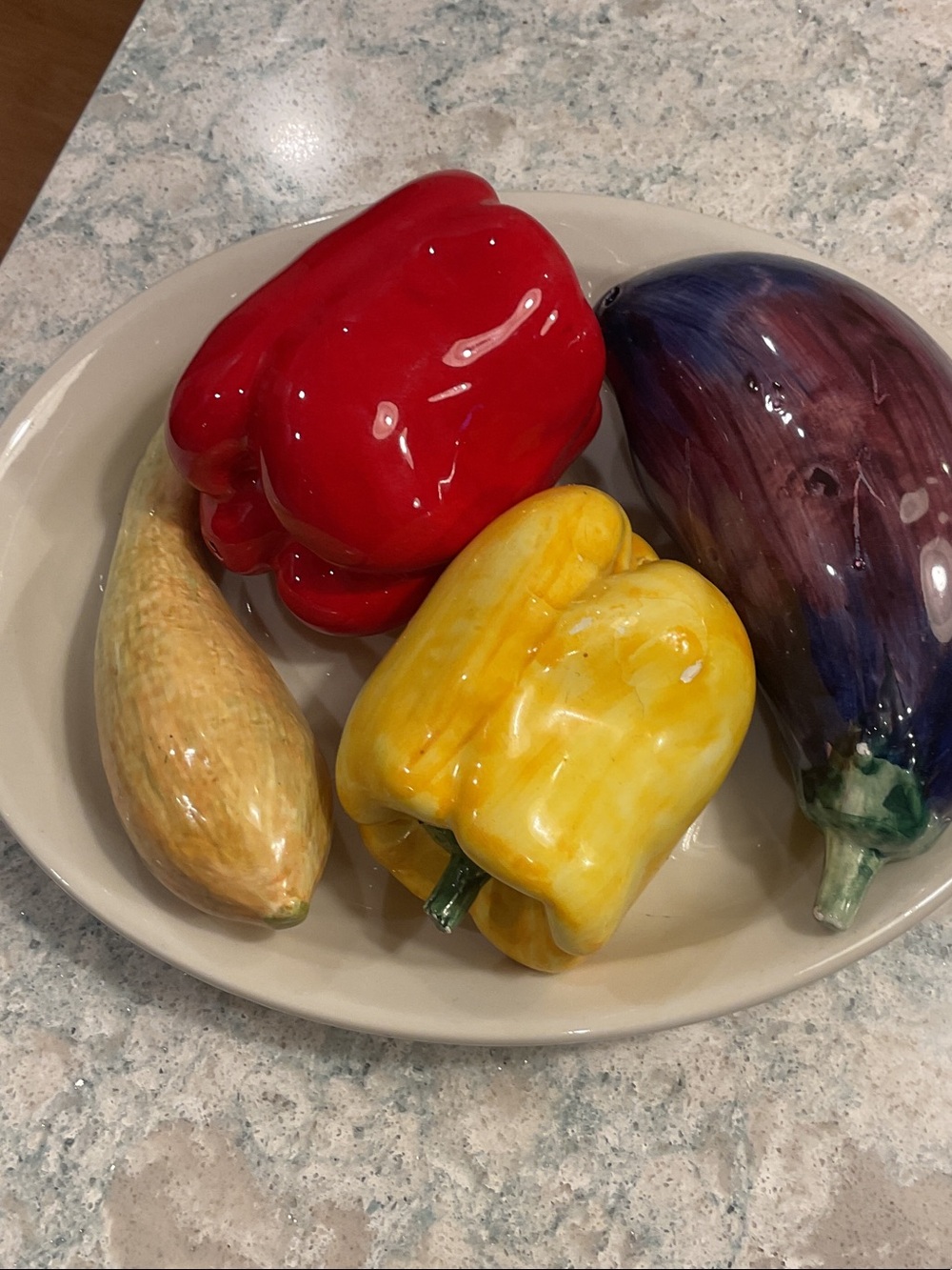 Italian Ceramic Vegetables Set of 4